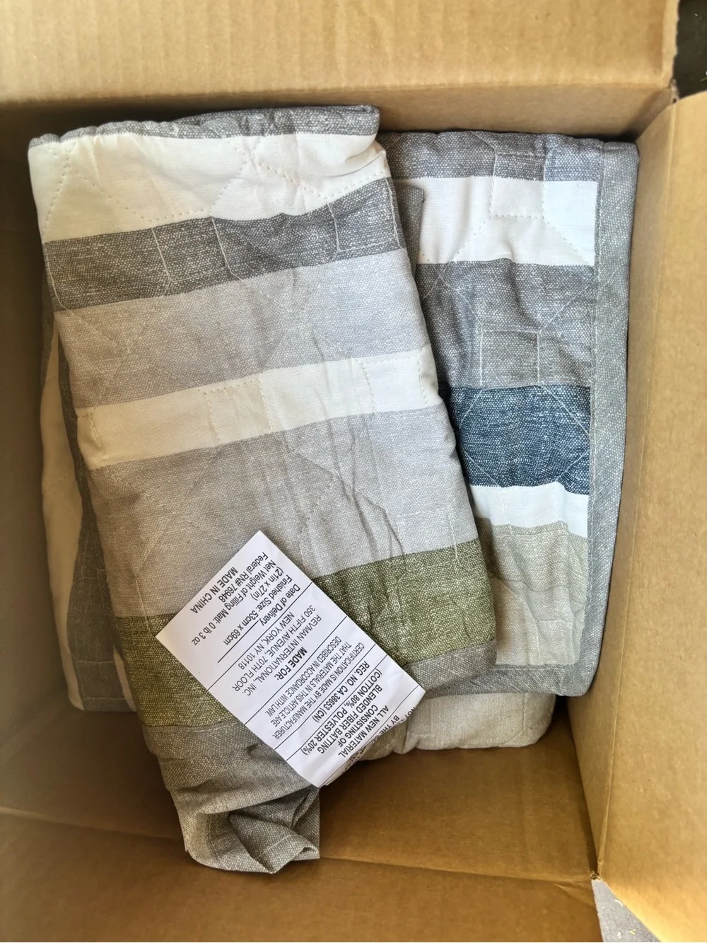 Eddie Bauer Salmon Ladder Beige Cotton Quilt Set - Twin Quilt + 1 Sham